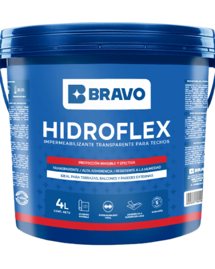 Impermeabilizante Transparente para Techos – Hidroflex – Transparente – 4L