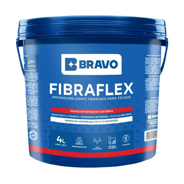 Impermeabilizante Fibratado para Techos – Fibraflex – Gris – 4L - Imagen 2