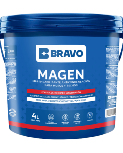 Impermeabilizante Anticondensación para Muros y Techos – Magen – Blanco – 4L