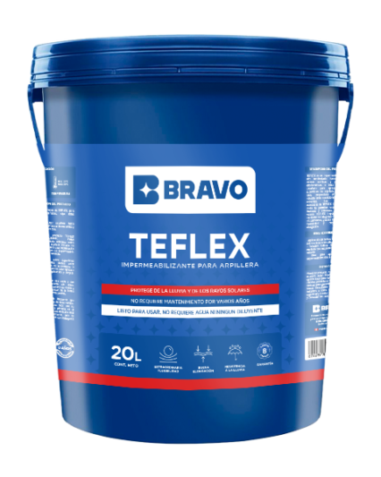 Impermeabilizante para Techos y Arpillera – Teflex – Blanco – 20L